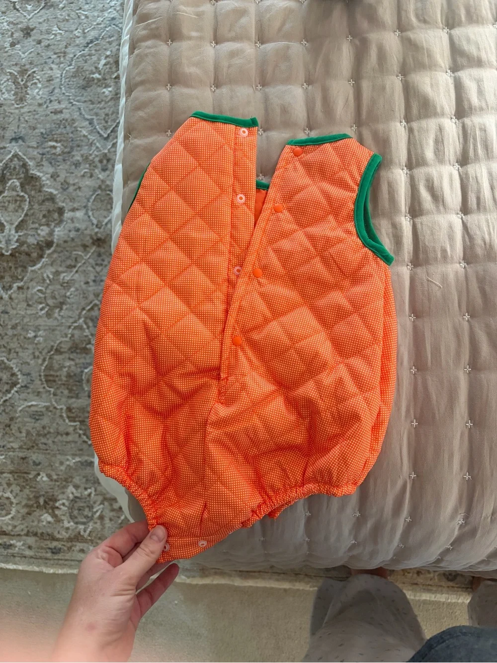 Pumpkin costume romper one piece
